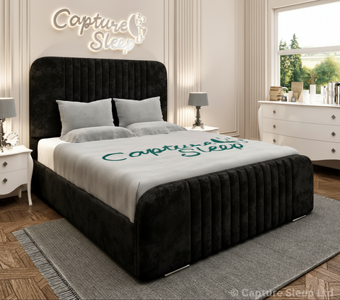 Atlas Linear Bed Frame with Curved Headboard