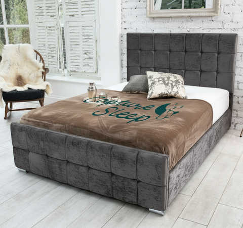 Cube Upholstered Bed Frame