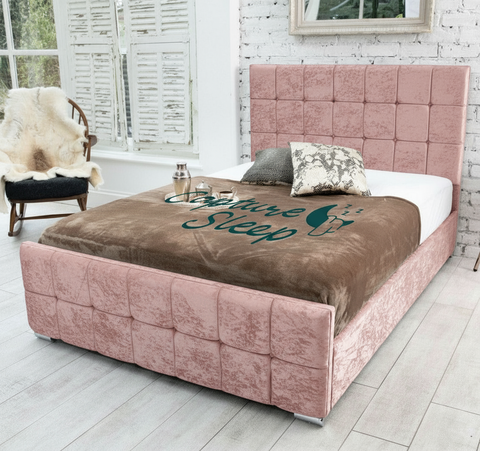 Cube Upholstered Bed Frame