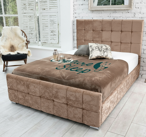 Cube Upholstered Bed Frame