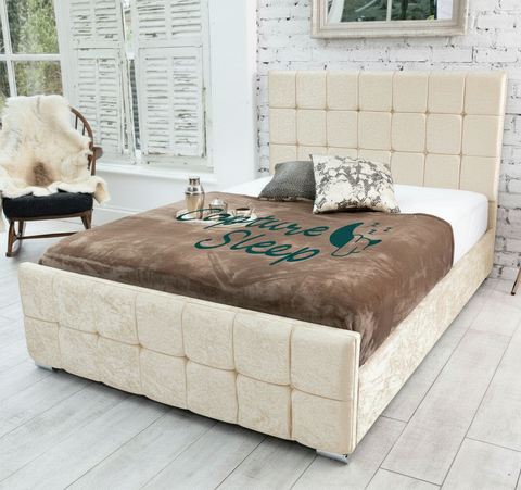 Cube Upholstered Bed Frame