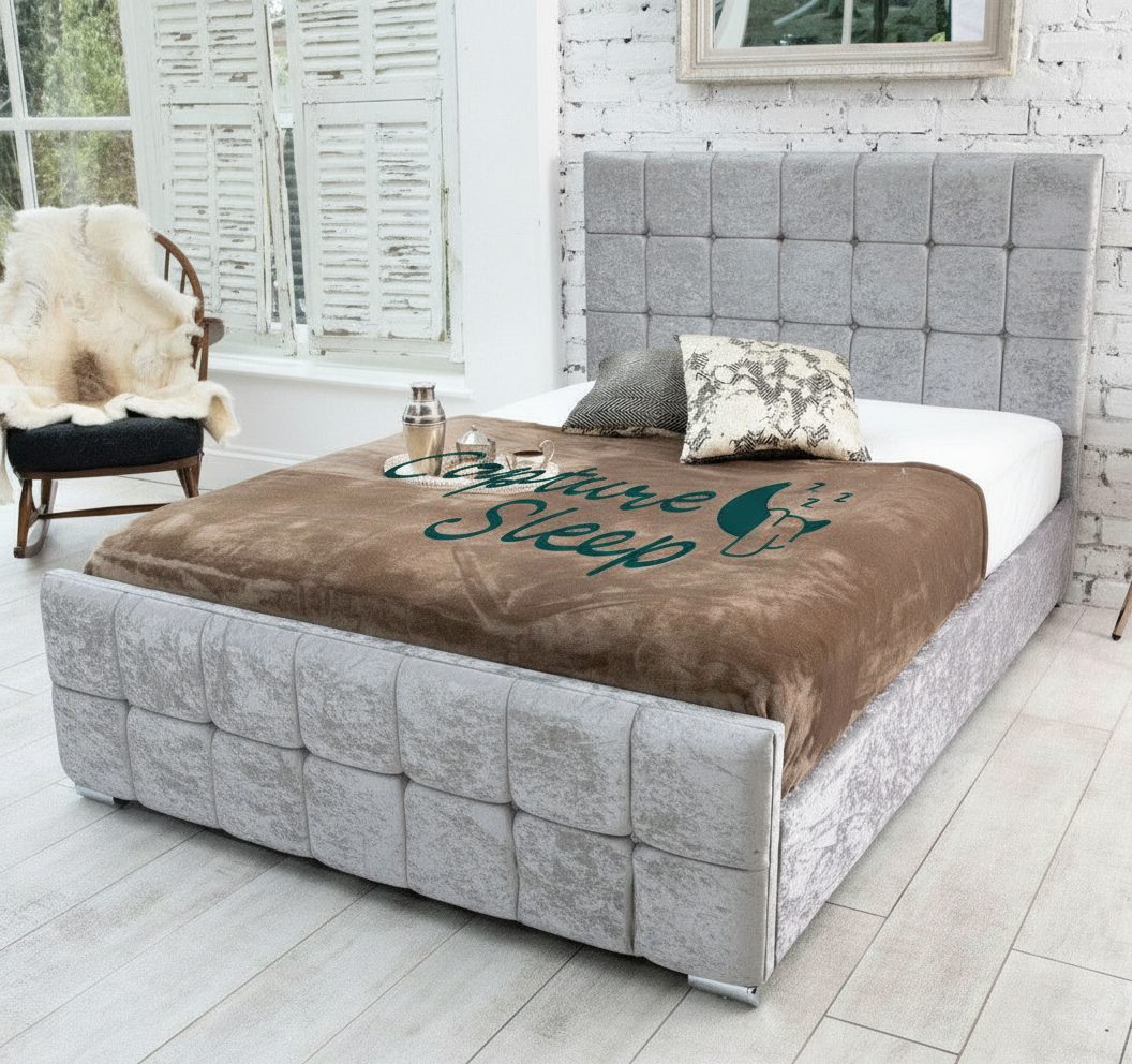 Cube Upholstered Bed Frame