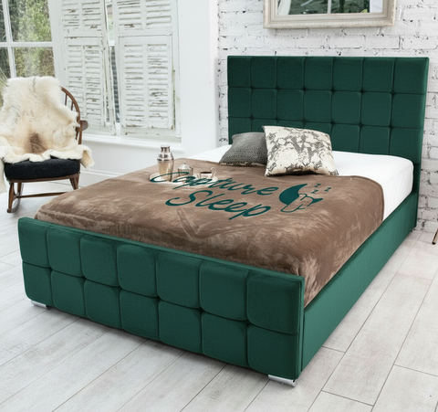 Cube Upholstered Bed Frame