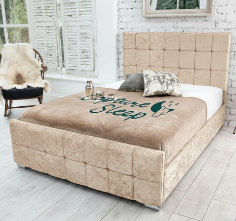Cube Upholstered Bed Frame