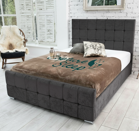 Cube Upholstered Bed Frame