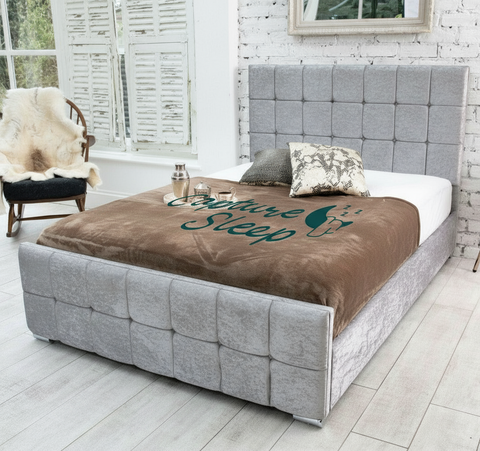 Cube Upholstered Bed Frame