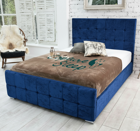 Cube Upholstered Bed Frame