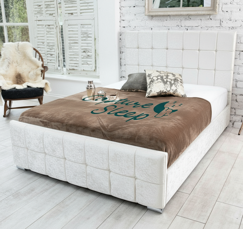 Cube Upholstered Bed Frame