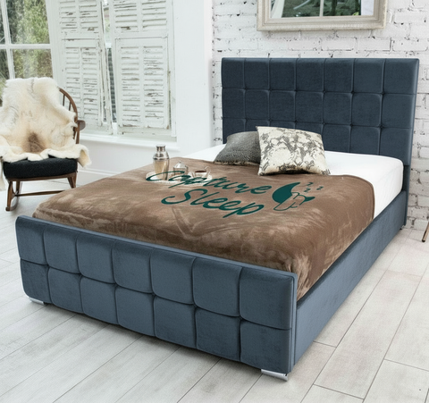 Cube Upholstered Bed Frame