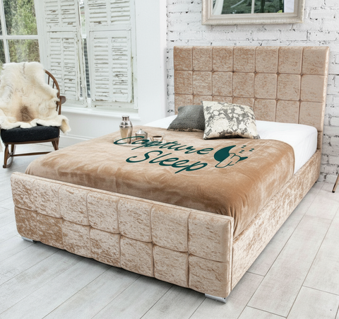 Cube Upholstered Bed Frame