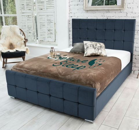 Cube Upholstered Bed Frame