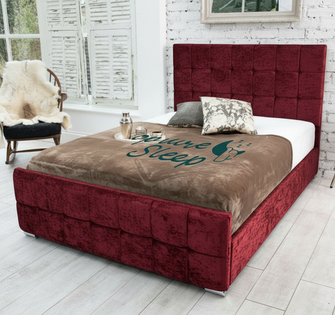 Cube Upholstered Bed Frame