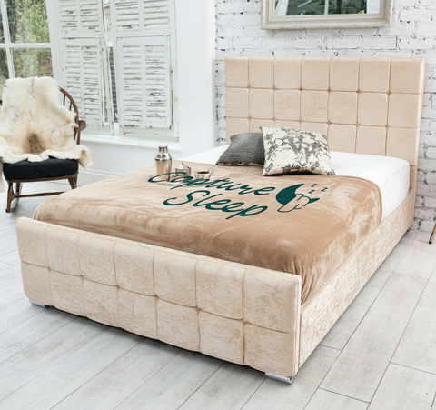 Cube Upholstered Bed Frame