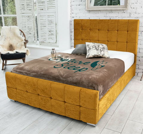 Cube Upholstered Bed Frame
