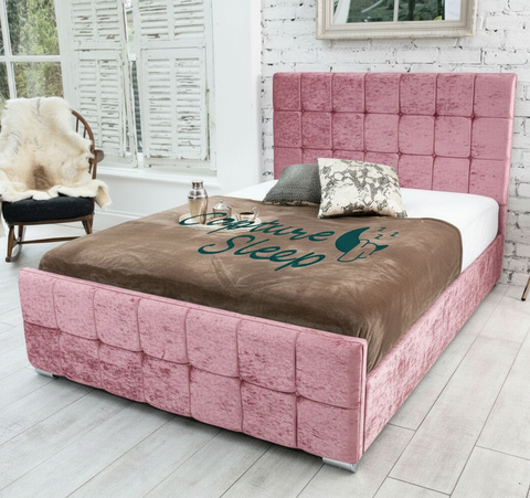 Cube Upholstered Bed Frame