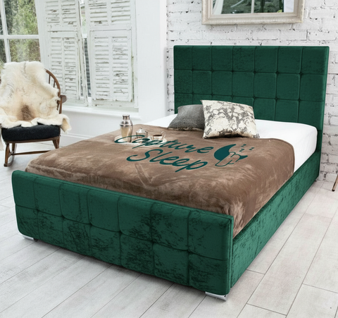 Cube Upholstered Bed Frame