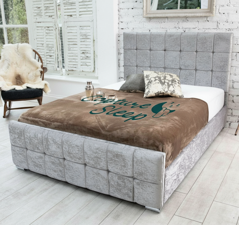 Cube Upholstered Bed Frame