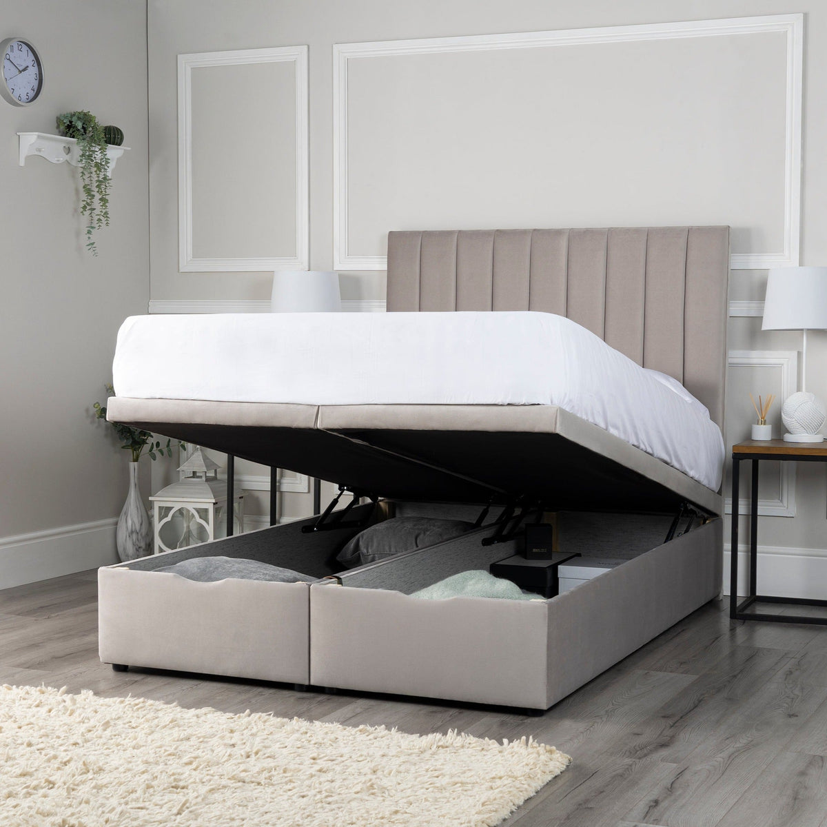 Ella Lined Ottoman Divan Bed Set